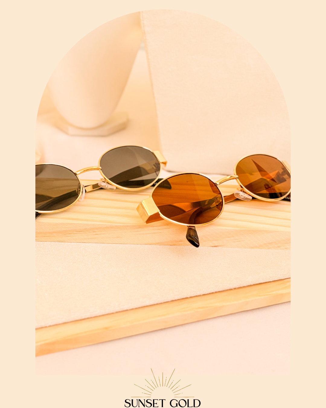 Halo Shades - Oval Sunglasses Brown and Black