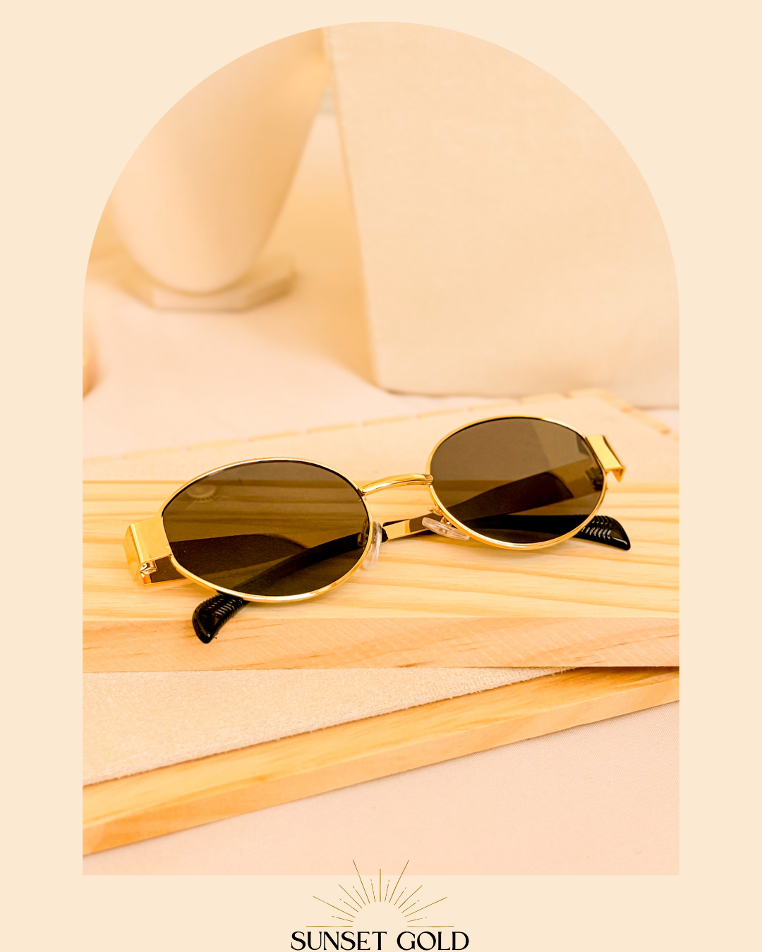 Halo Shades - Oval Sunglasses Brown and Black
