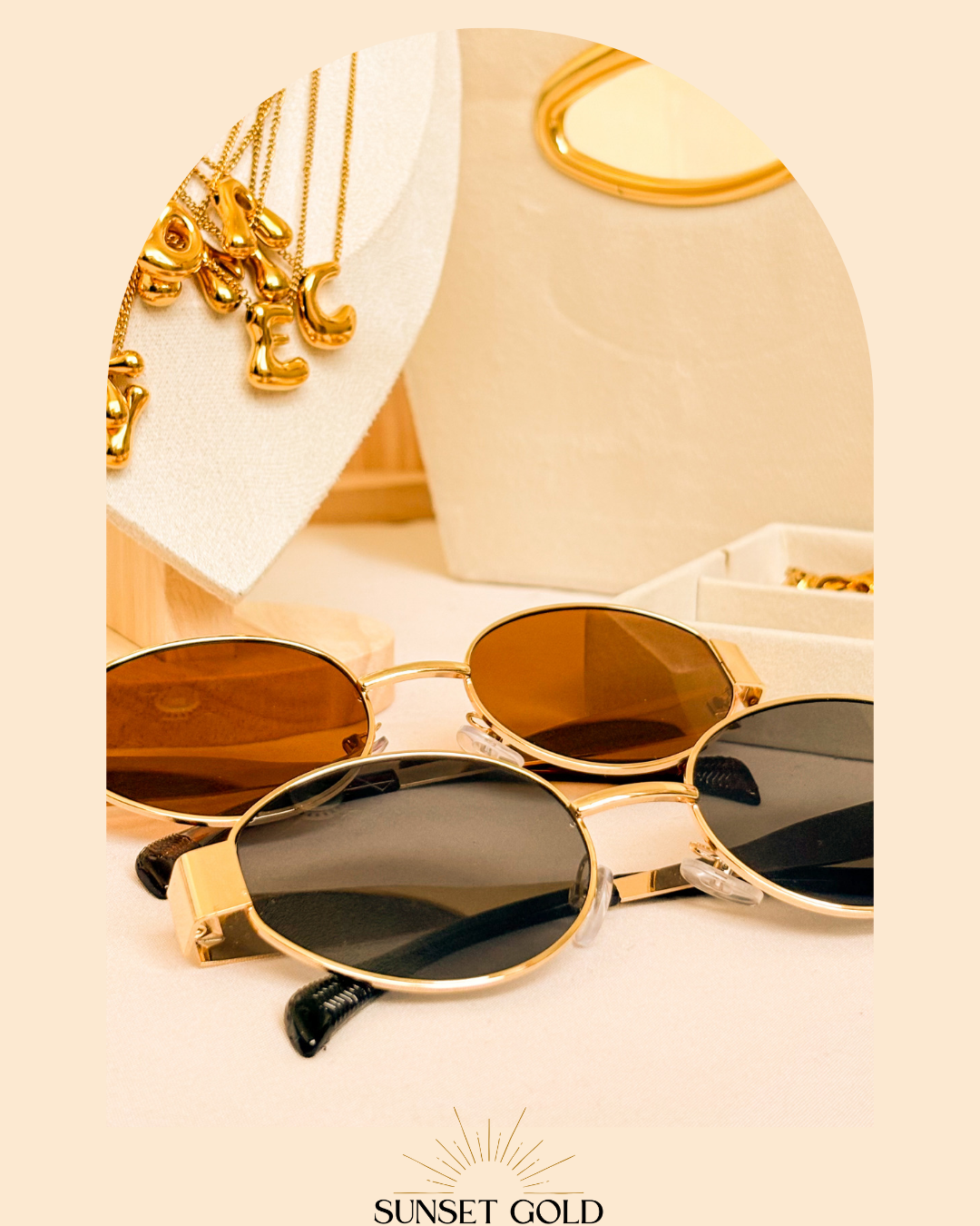 Halo Shades - Oval Sunglasses Brown and Black