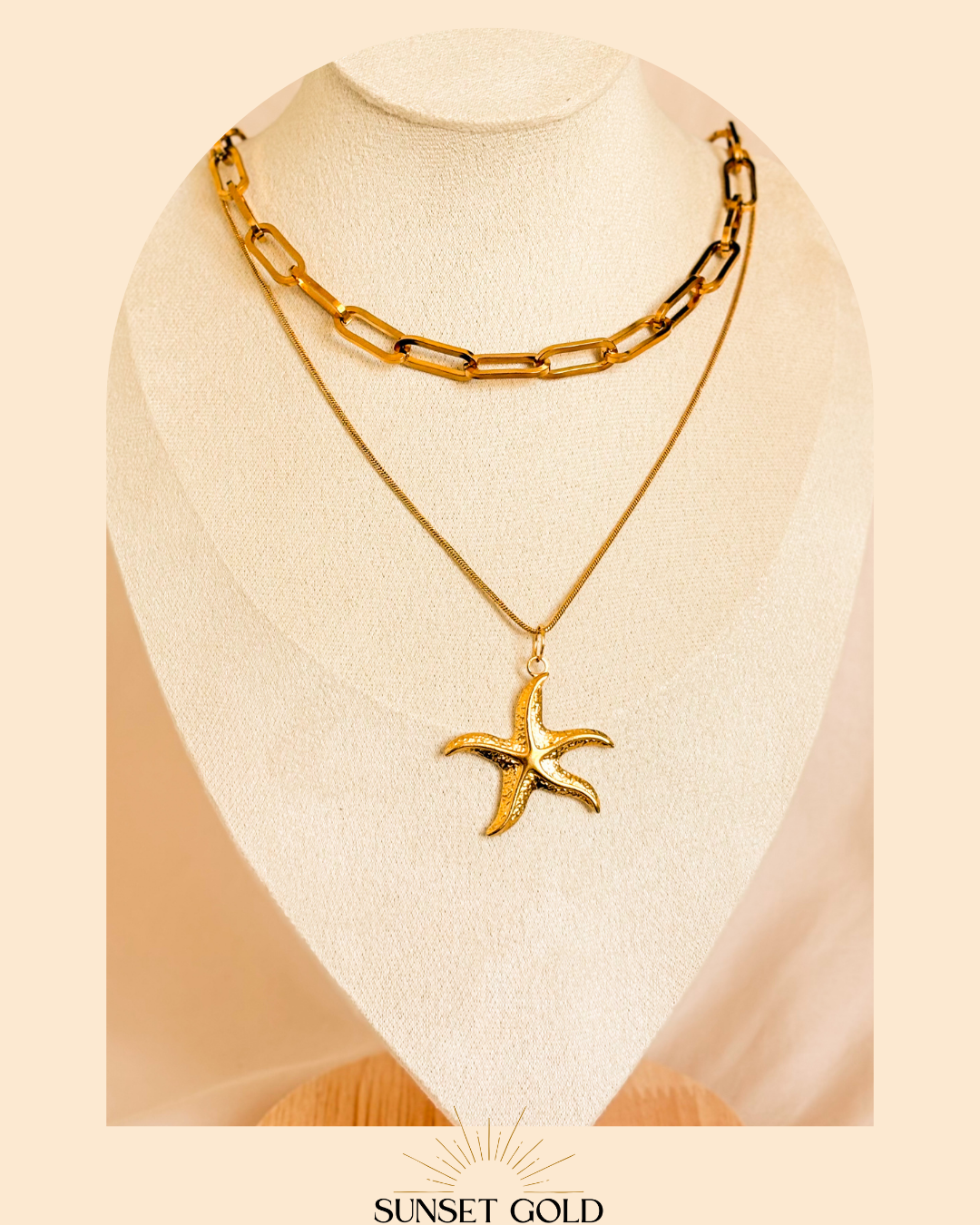 Starfish Kiss Duo-Stack Necklace