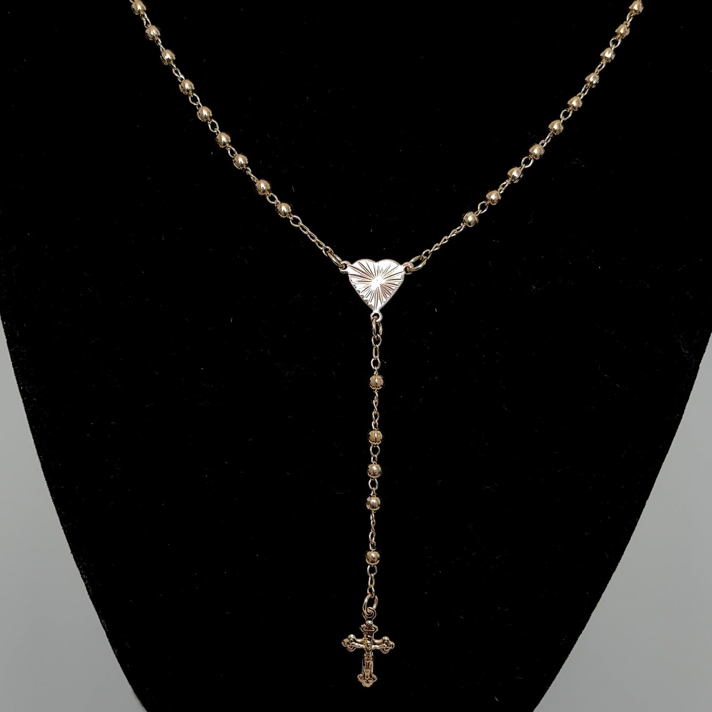 SGM | 18k gold Filled Rosary Necklace 🌟 Non-tarnish/fade, Waterproof, Hypoallergenic