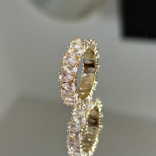Love Ring 💍 18k Gold filled with zirconia / Non-tarnish/fade Waterproof