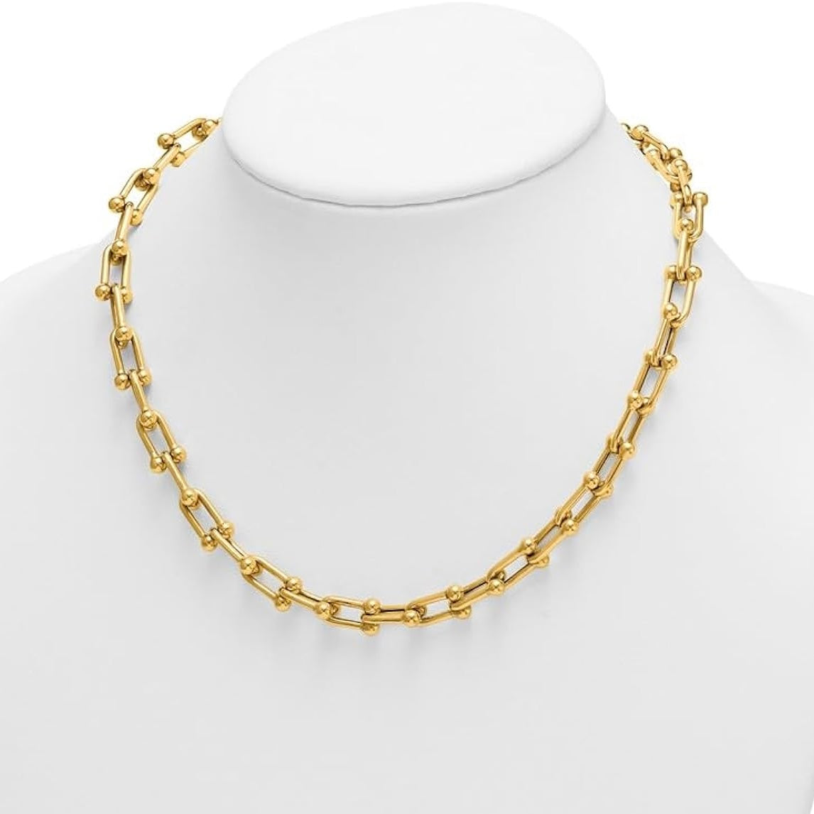 U Stitching Necklace & Bracelet ⛓️ Stainless Steel/Waterproof Gold 18k Color