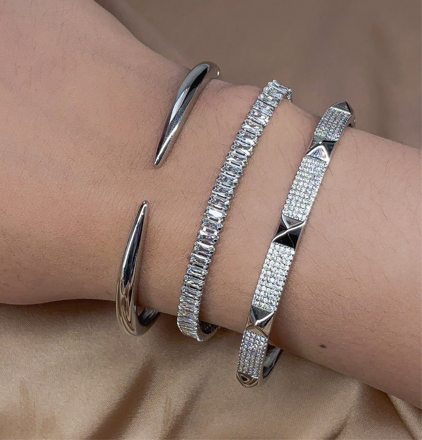 SGM | Silver Bracelet Stack ⛓️ Non-tarnish/Waterproof