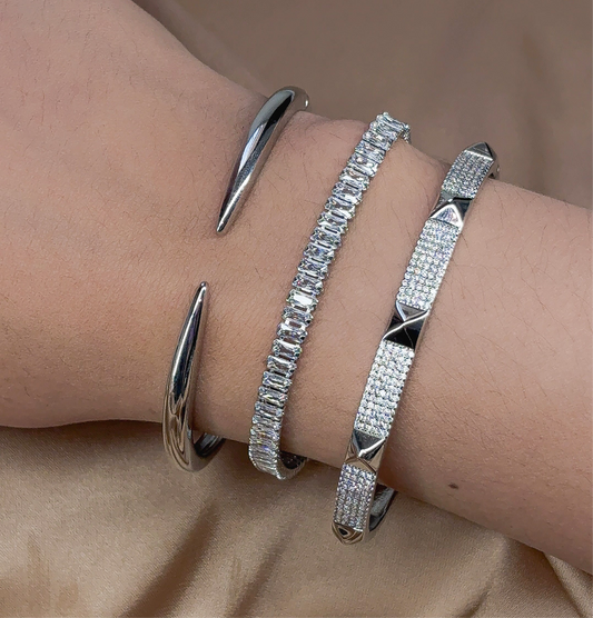 SGM | Silver Bracelet Stack ⛓️ Non-tarnish/Waterproof